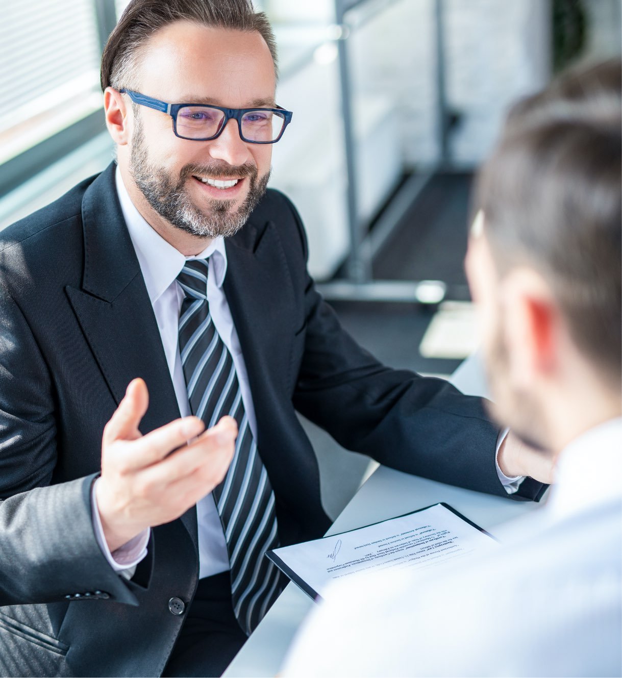 an accountant who smiles